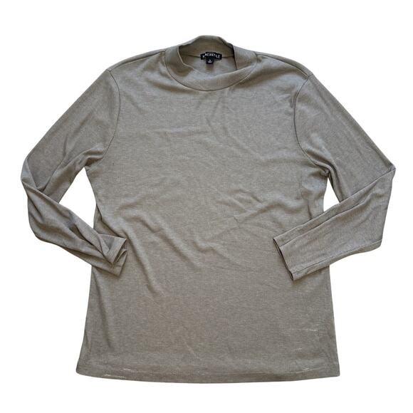 J. Crew Mercantile Ribbed Lightweight Mock Turtleneck Gray Comfortable Large - Picture 1 of 3